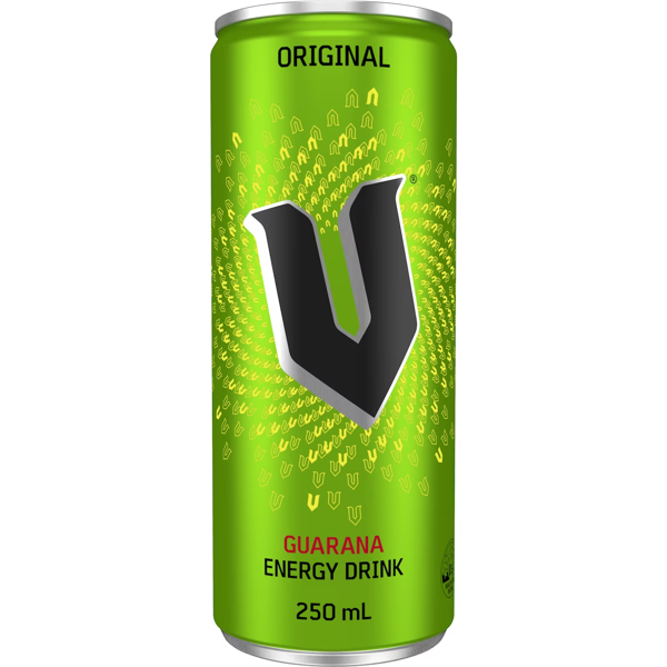 V Original and V Sugar Free energy drinks