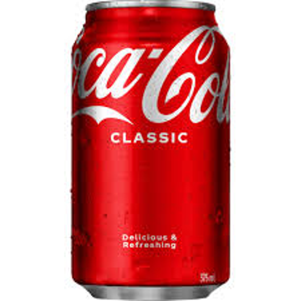 Assorted soft drink cans